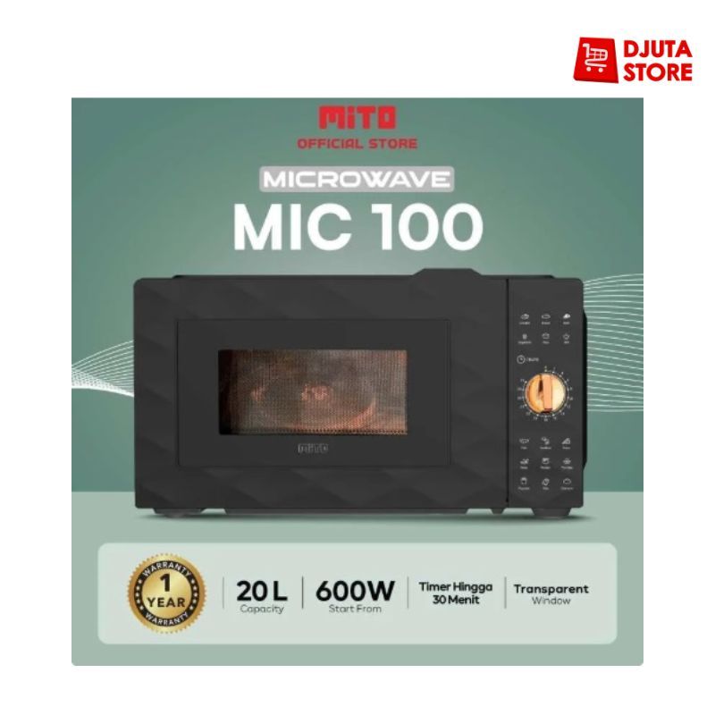 MITO Microwave MIC100 Kapasitas 20 Liter Tutup Transparan