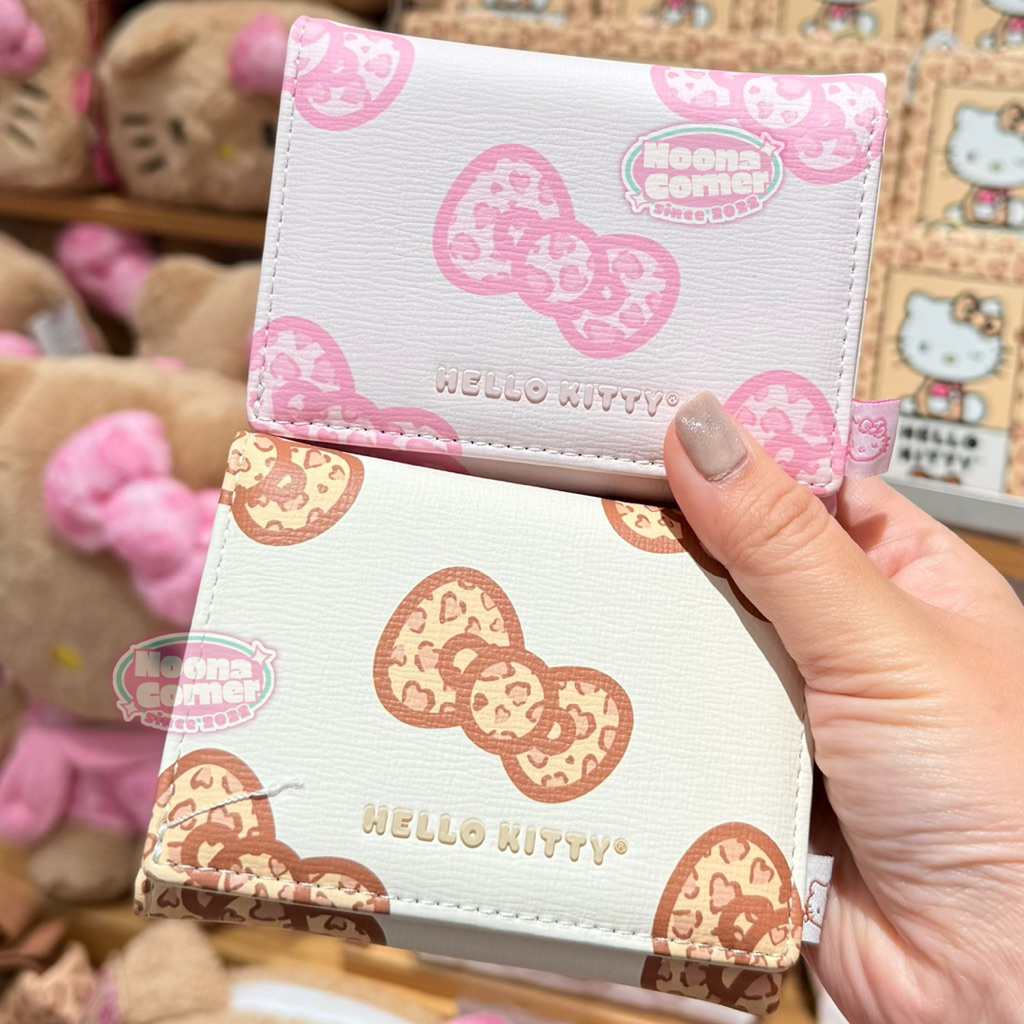 Miniso x Sanrio ‼️ Dompet Lipat Trifold / Bowknot Wallet Hello Kitty Leopard Print Collection (11x3x