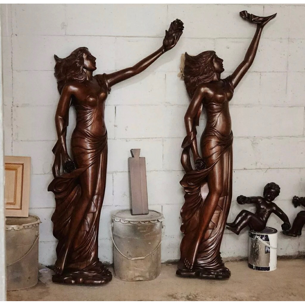 patung bunda maria kayu jati