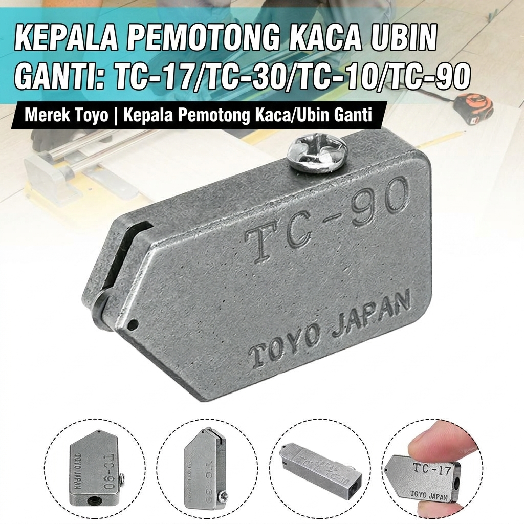 Kepala Pemotong Kaca Ubin Toyo TC-17 TC-30 TC-10 TC-90 Mata Pisau Tile pemotong kaca keramik made in