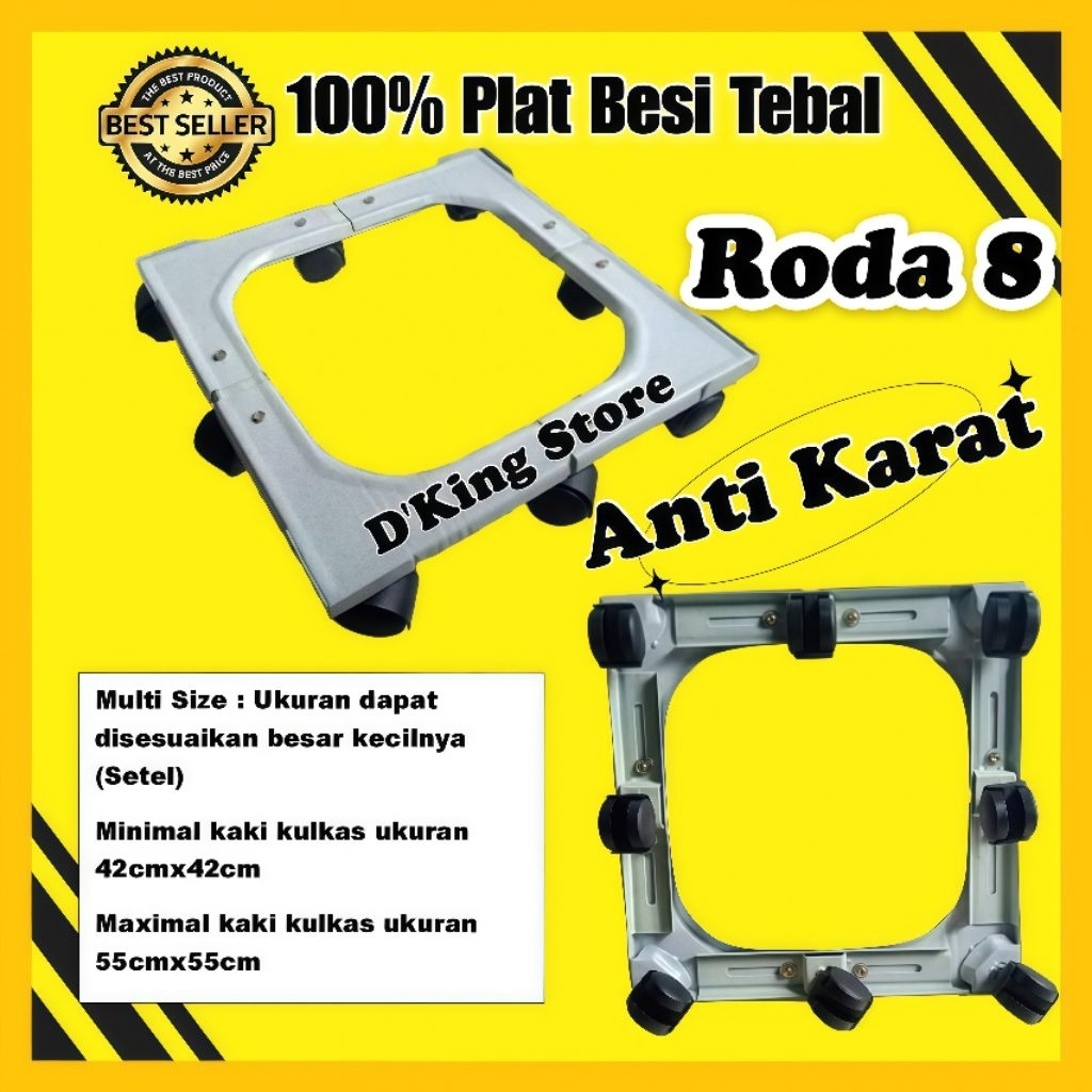 Roda Kulkas Alas Kulkas Kaki Kulkas RODA 8 untuk 2 Pintu Roda 8