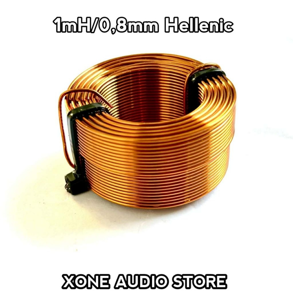 Coil induktor lilitan crossover 1mH kawat 0.8mm Hellenic