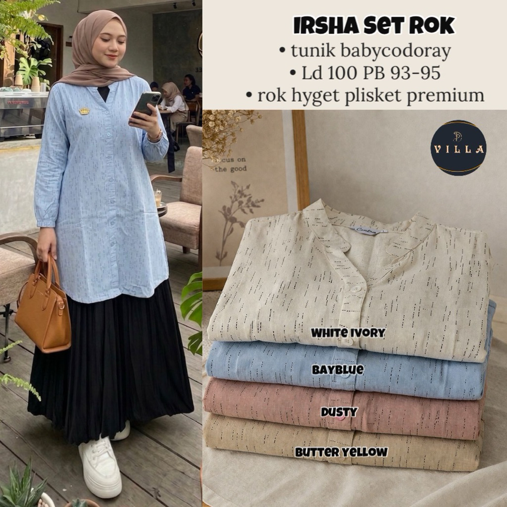 kaira setelan plisket wanita terbaru set setelan rok kekinian