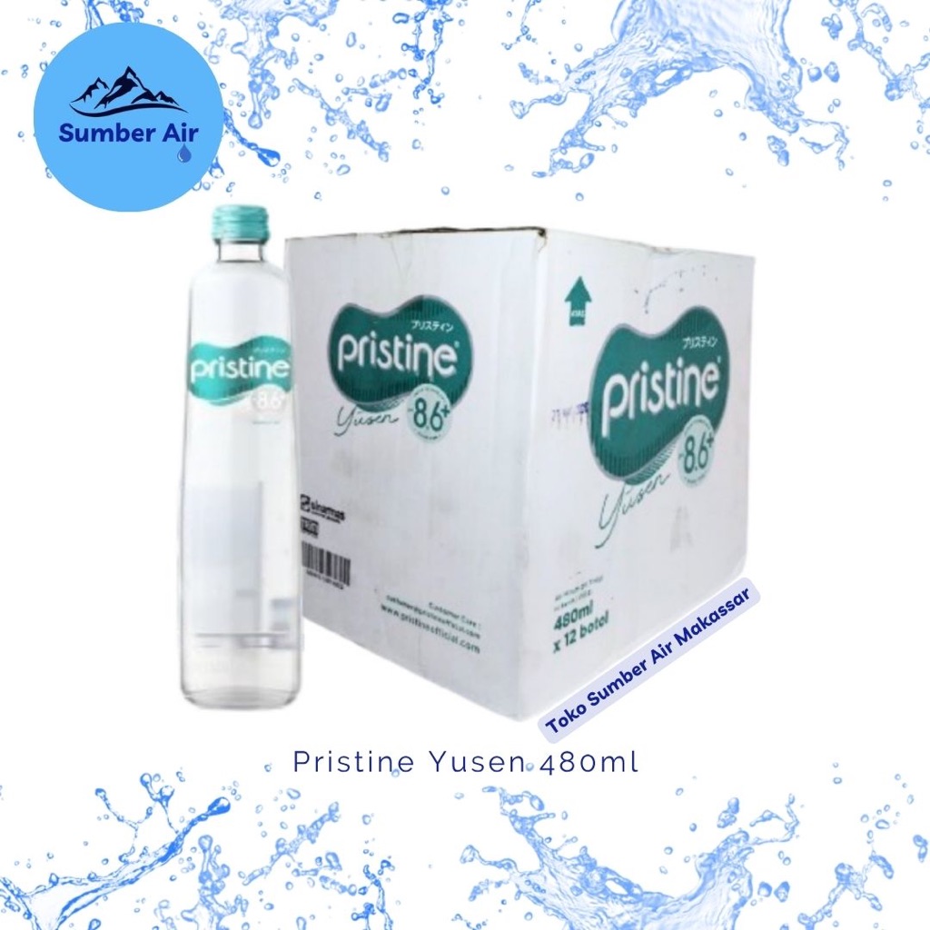 Air Mineral Pristine Yusen Botol Kaca (1 dus)
