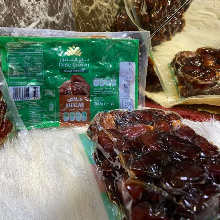 kurma date crown khalash vacuum 250gram higienis