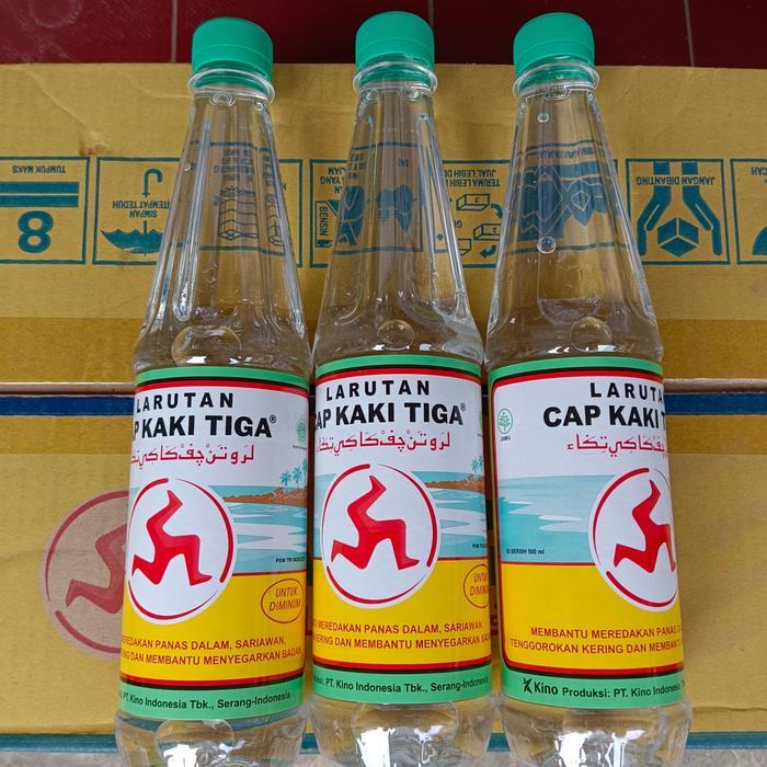 Larutan Cap Kaki Tiga 500 ml – 1 Dus Isi 24 Botol | Minuman Penyegar Berkualitas