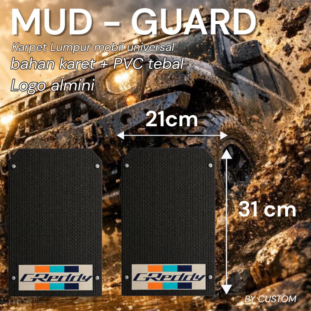 Karpet Lumpur Universal Mudguard Kepet Roda Belakang 1 Set isi 2Pcs Mobil Pickup Granmax L300 Suzuki