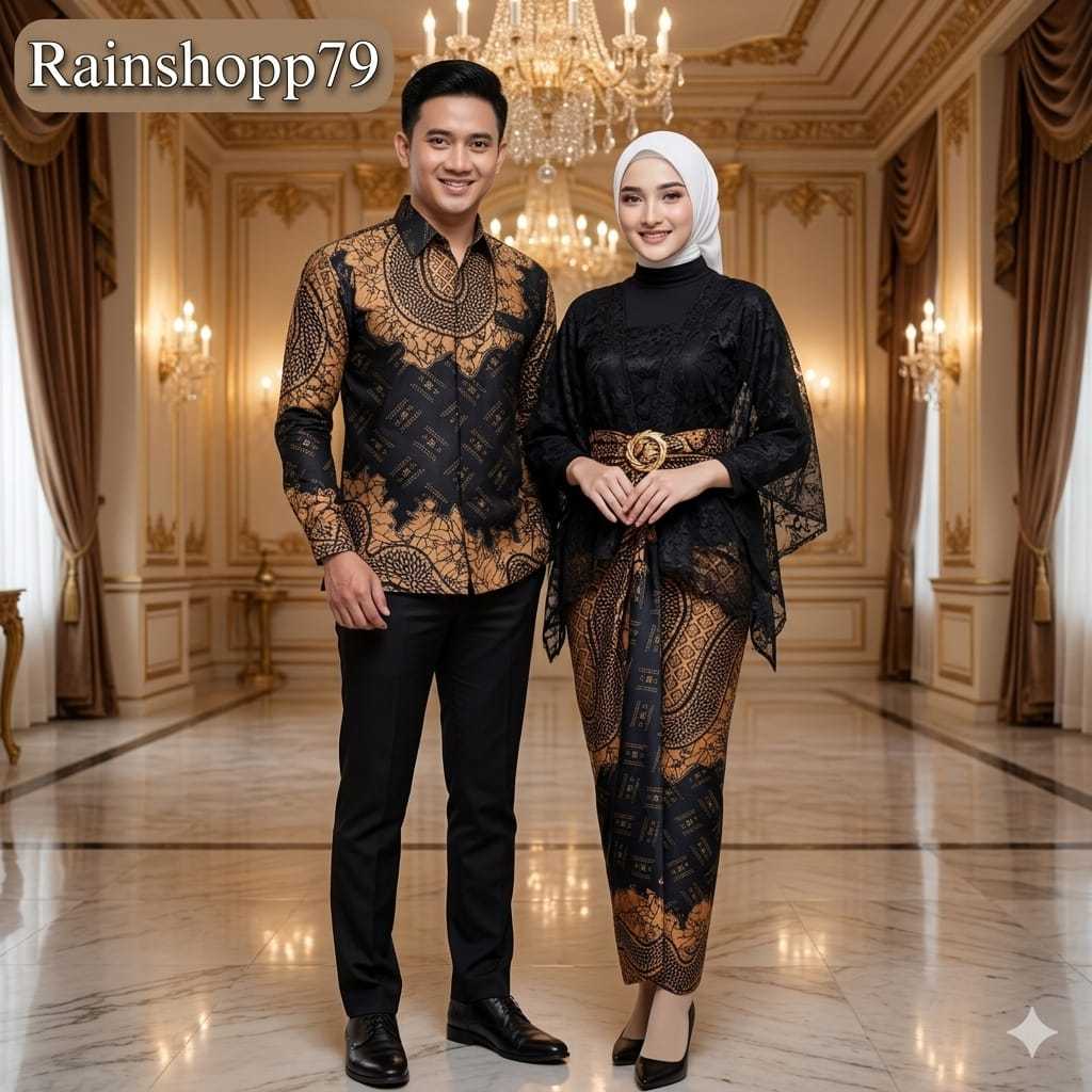 Baju Couple Kemeja Batik Pria Dan Wanita Kondangan  tunangan pesta terbaru 2026