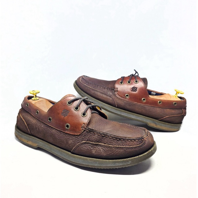 Size 45 | WEST MARINE Boat Sepatu Loafers Kulit Texture Size Pria Kasual Kerja Harian