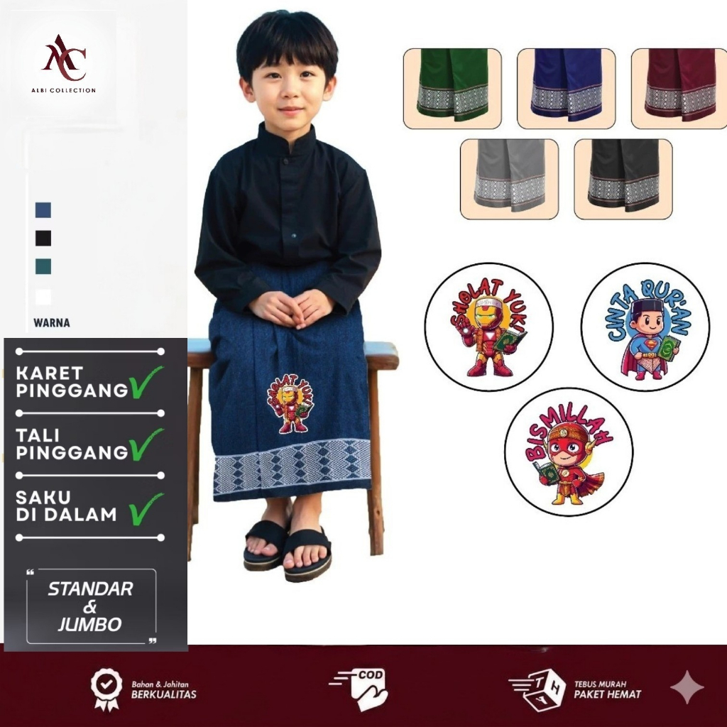 sarung Instan Anak Laki Laki Sarung Sholat Karakter Anak Lucu sarung batik sarung anak untuk sholat