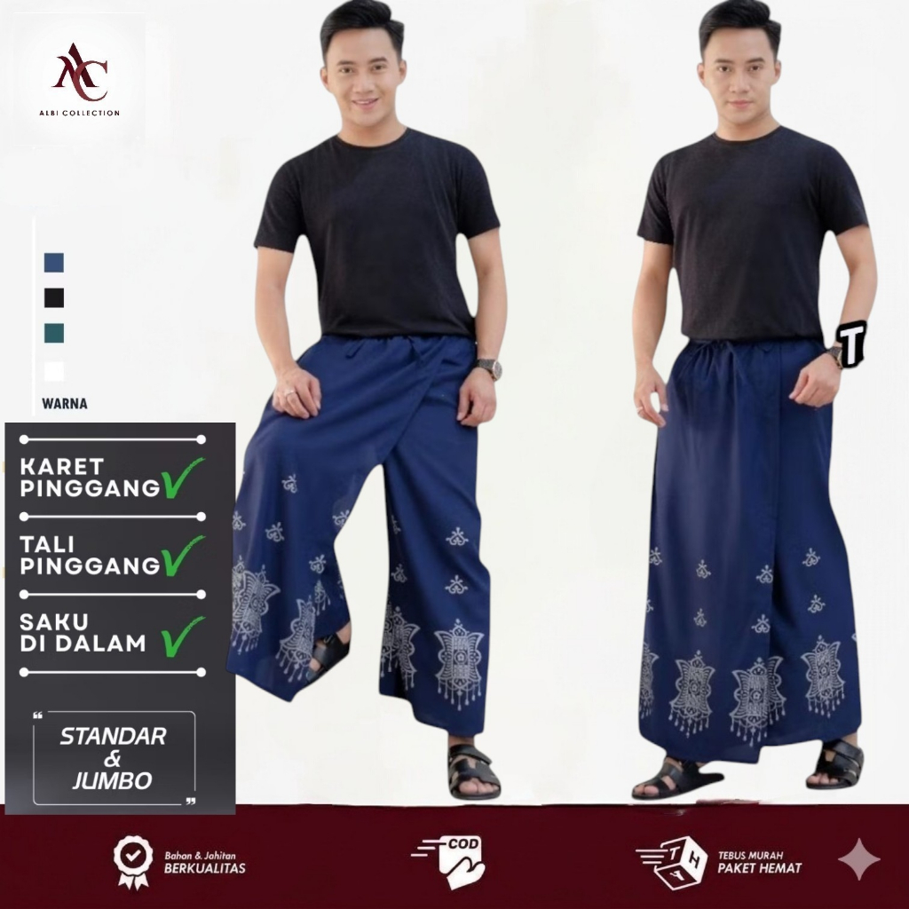 SARUNG CELANA DEWASA santri/santriwati  Sarung Instan Pria Dewasa  Sarung Batik Pria Dewasa  Wadimor