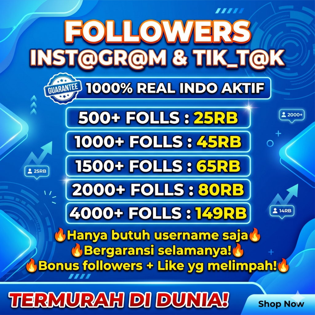 FOLLOWERS INSTAGRAM TIKTOK IG AKTIF INDONESIA