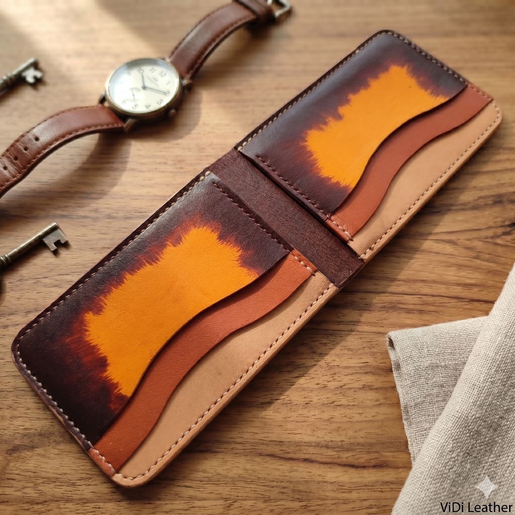 Dompet Kartu ATM KTP SIM Card Holder Kulit Asli Slim Wallet