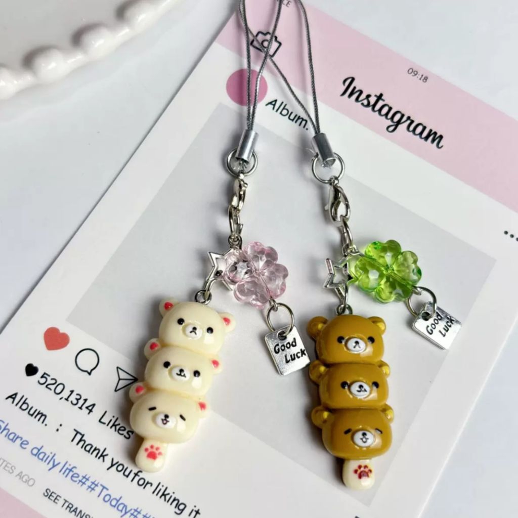 Gantungan Hp Kunci Lucu Karakter Strap Tali Pendek