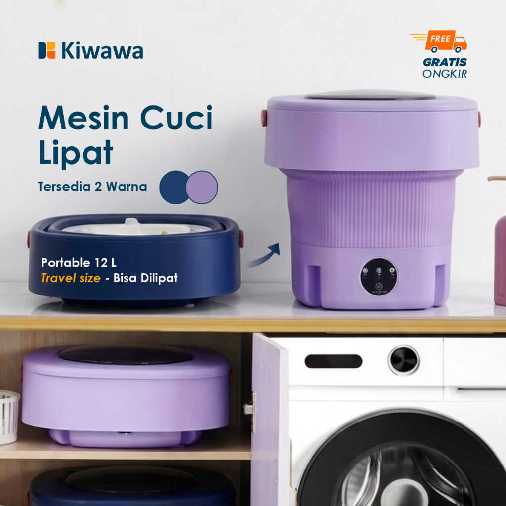 Kiwawa Mesin Cuci Portable Lipat 12L Mini Travel Sterilisasi - COBY PW 50