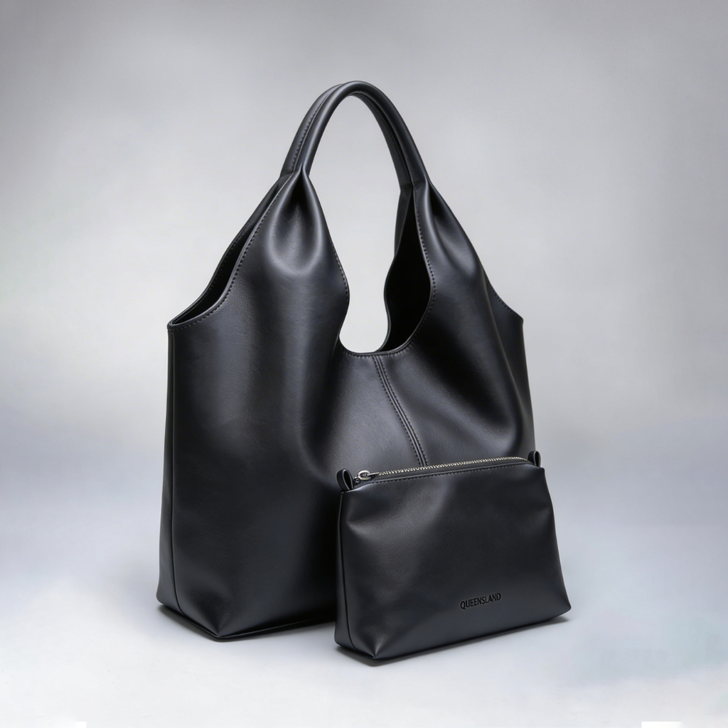 Queensland Leather Tote Bag Tas Bahu Wanita L03000091Q Hitam