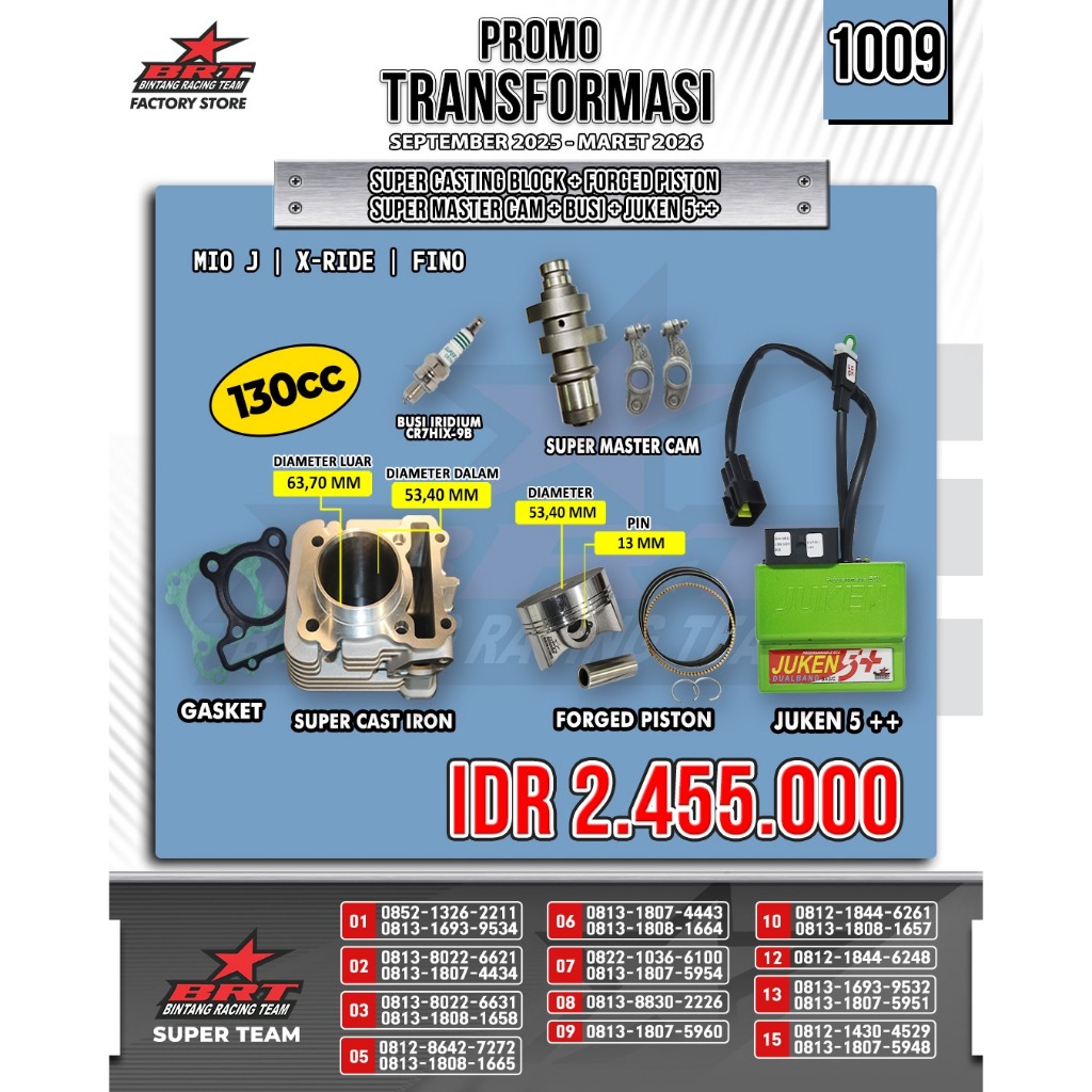 PAKET BORE UP 1009 (MIO J/X RIDE / FINO)