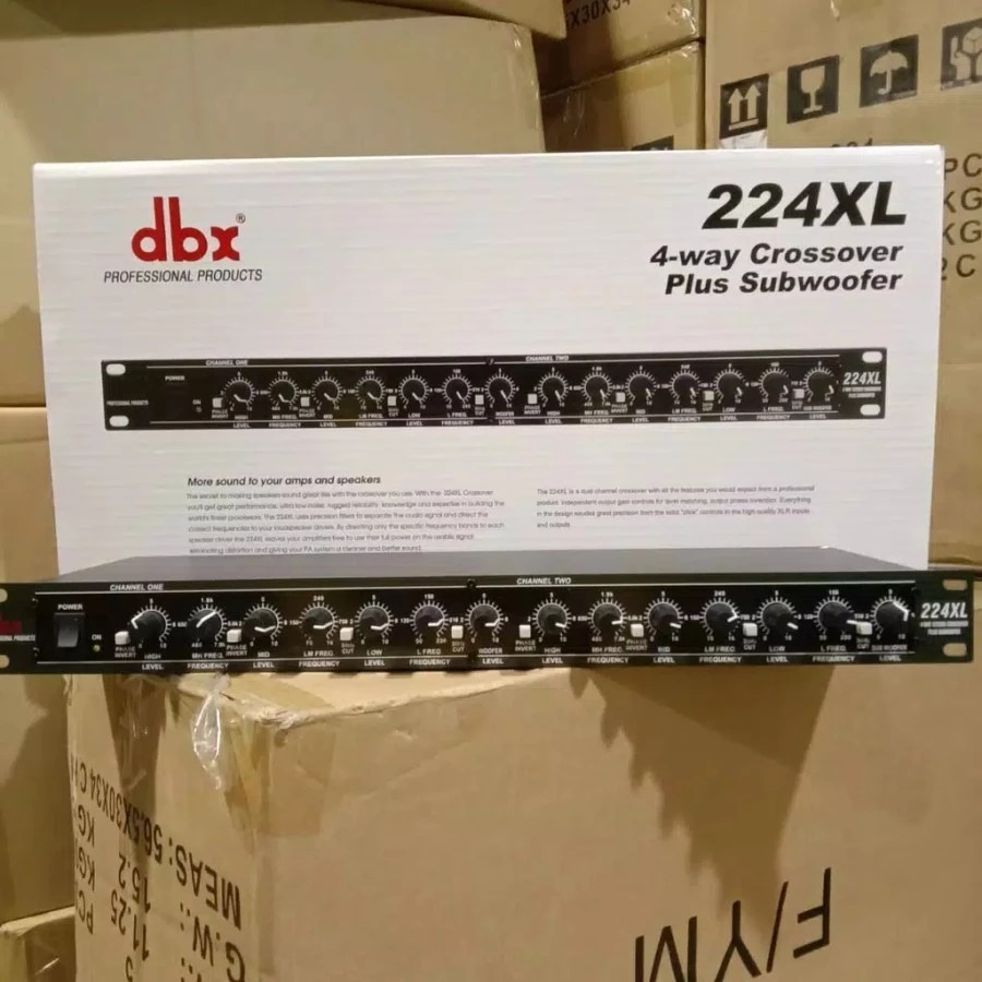 MS-Crossover DBX 224XL Hitam 4 Way Plus Subwoofer