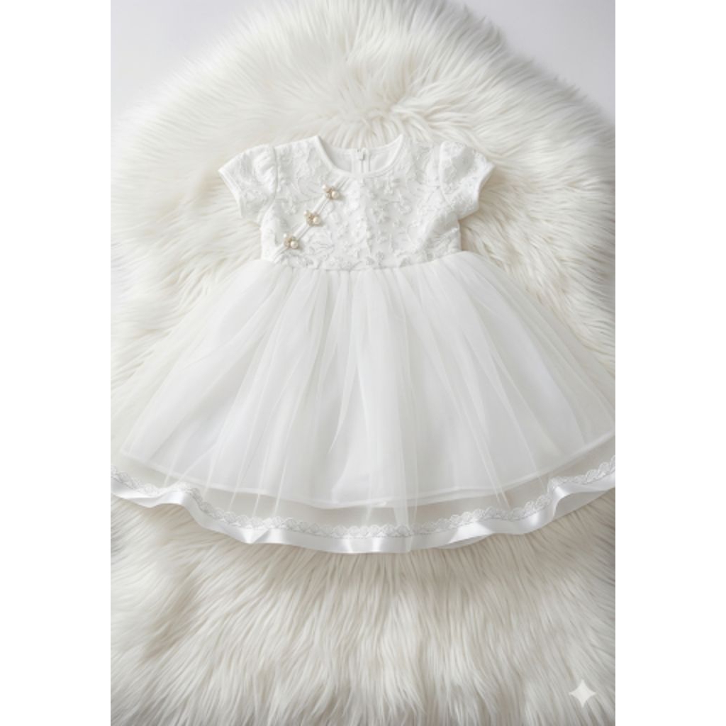 Gaun bayi perempuan putih set,dress bayi putih,gaun aqiqah newbornGAMIS MEWAH AQIQAH/PURE WHITE,BAJU
