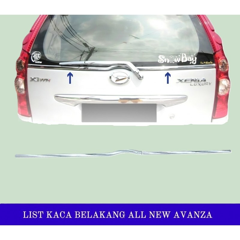 List Kaca Belakang Chrome Avanza Xenia 2004-2011