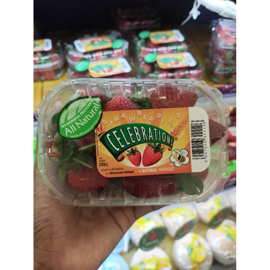 Strawberry All Natural Celebration Premium – Segar, Manis Alami & Fresh Import