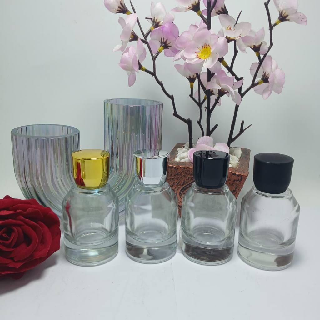 [PERLUSIN] BOTOL PARFUM KOSONG 35 ML SEMI PRESS TUTUP MYKNS GOLD/SILVER/HITAM MATTE/GLOSSY