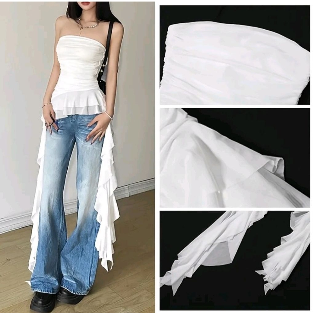 Jellyfish top | ruffle top prelove
