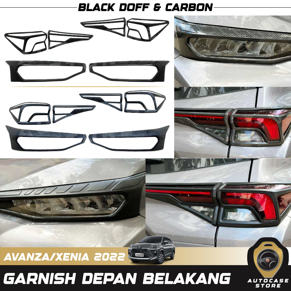 PAKET GARNISH DEPAN BELAKANG AVANZA XENIA 2022 2023 2024 2025 UP PNP AKSESORIS MOBIL