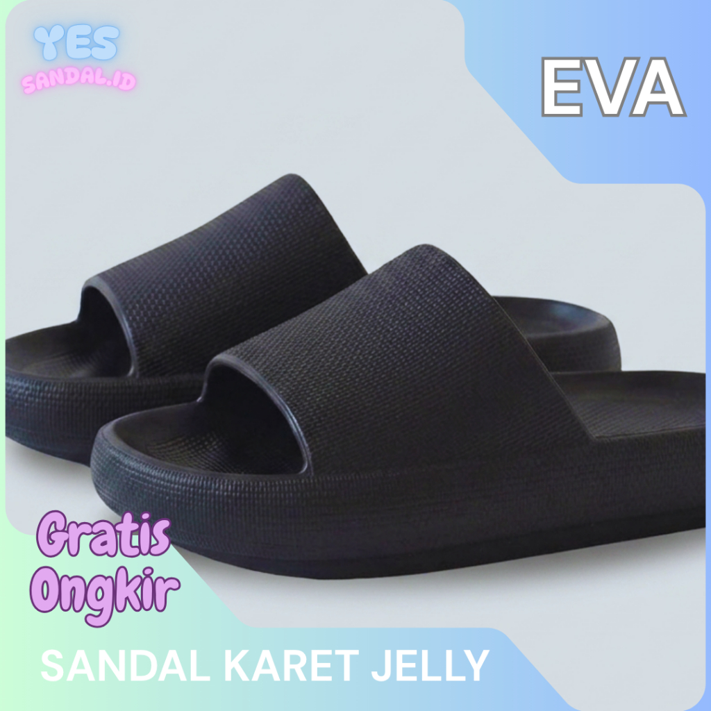 Sandal Selop Pria Polos Casual Polos Empuk EVA Premium Sendal Karet Pria Cowok Anti Slip