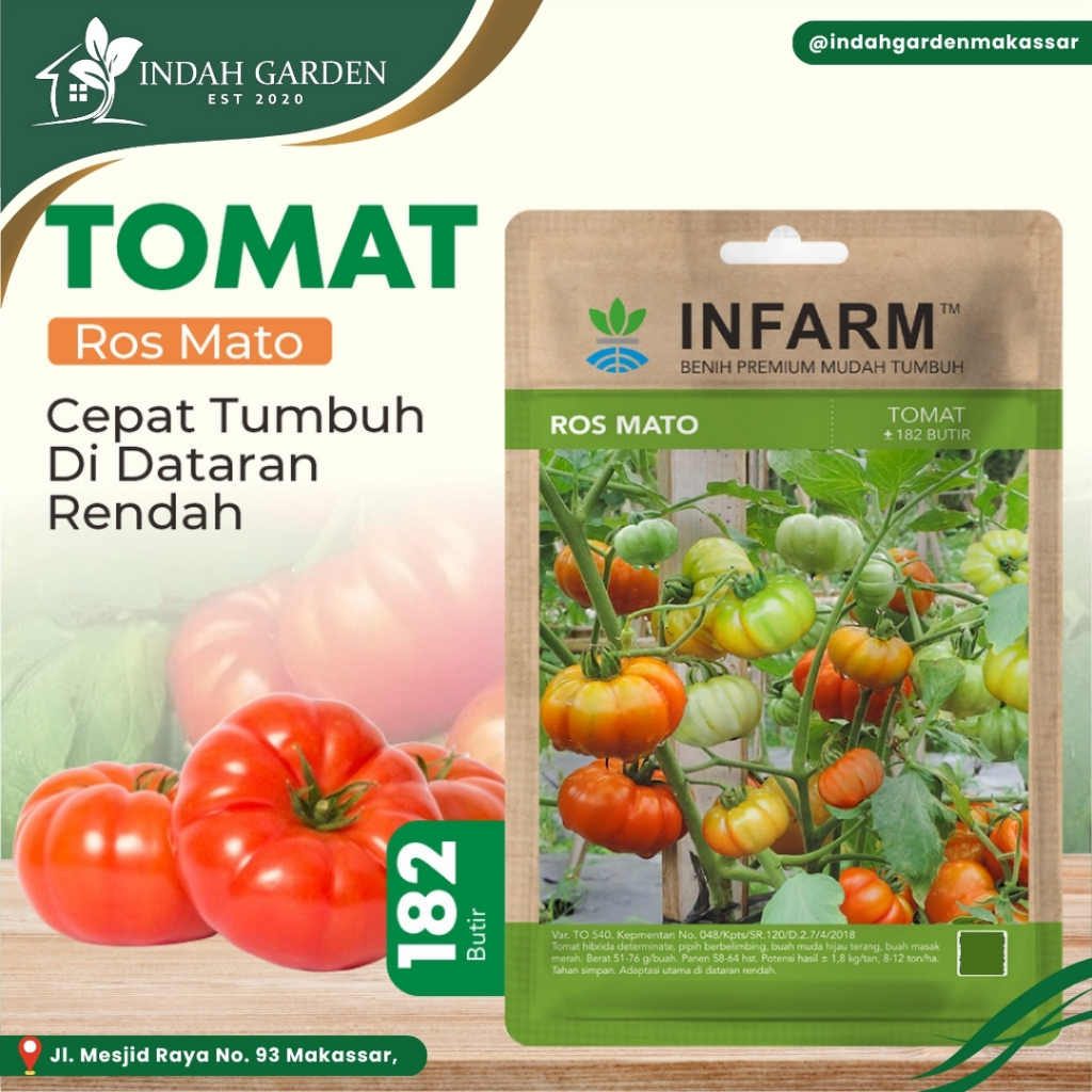 INFARM - Benih Tomat Mawar Ros mato - Tomat Mawar Unggul - Benih Tomat Mawar Manis Premium