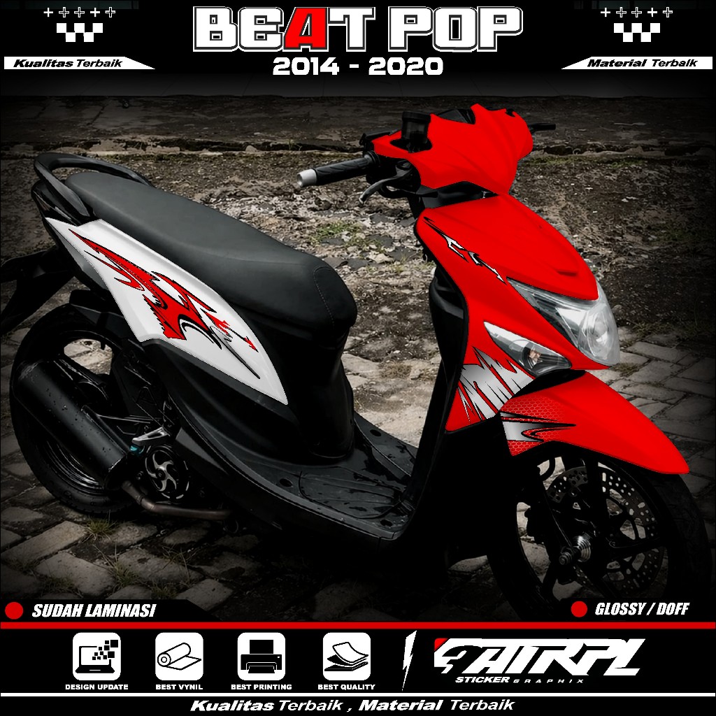 (COD) Decal Sticker Honda Beat POP Full Body 2014 2015 2016 2017 2018 2019 2020 - Decal Sticker Full