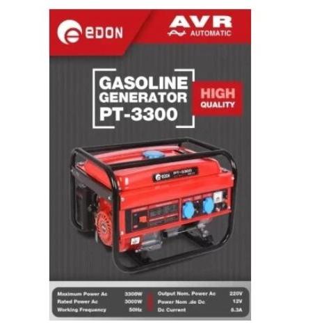 EDON MANUAL Genset 3000W EDON PT-3300 PT-3300 Manual Starter AVR / Power Generator Listrik 3000 Watt