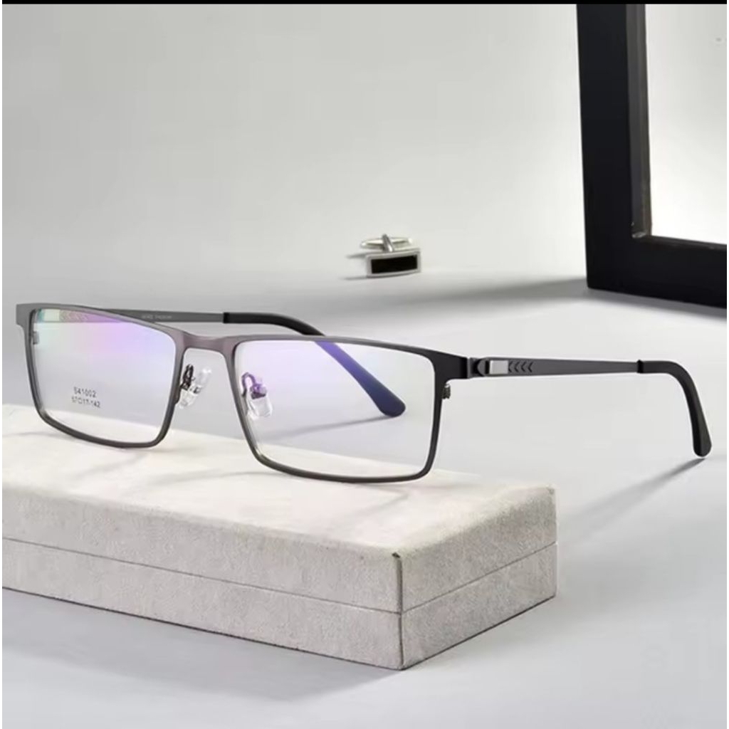 Supor Kacamata FF76 Titanium Full Frame Sports Kaca Mata Korea Minus Plus Frame Nyaman Keren Dan Spo