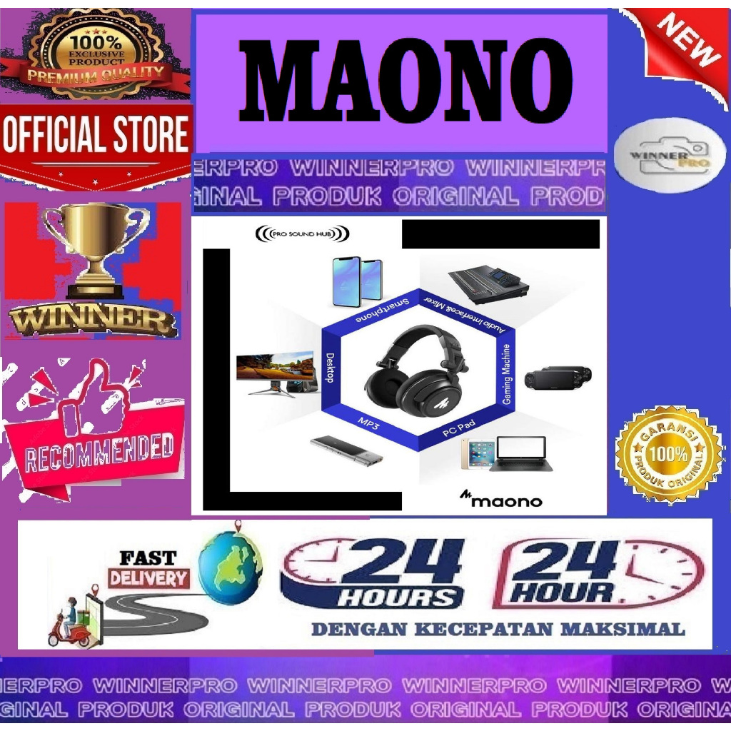 MAONO AU-MH601 Pro Studio Monitoring Headphone / Headset