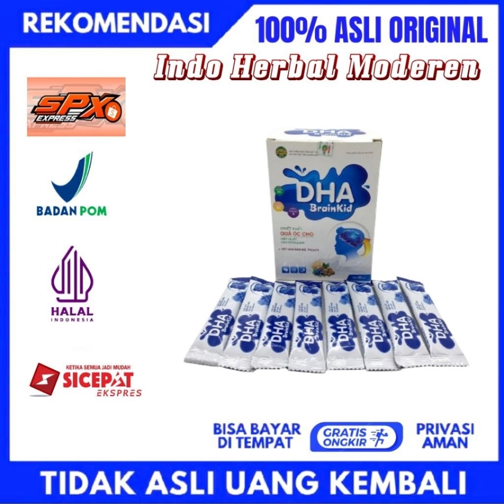 VITAMIN NUTRISI OTAK ANAK CERDAS  DHA BRAIN KID -DHA pengembangan Otak Anak - DHA BRAIN KID ORIGINAL