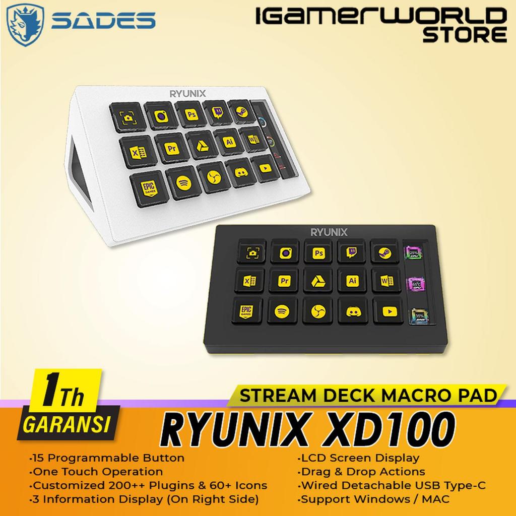 Ryunix XD-100 / XD100 Stream Deck LCD Keys Control Pad