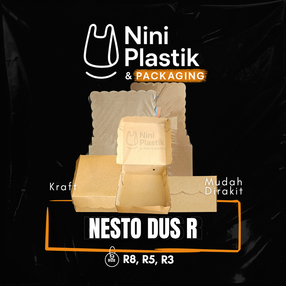 Nesto Dus R Kraft Box Snack Kue Dus Catering R8 R5 R3 Kemasan Makanan Isi 100 Pcs