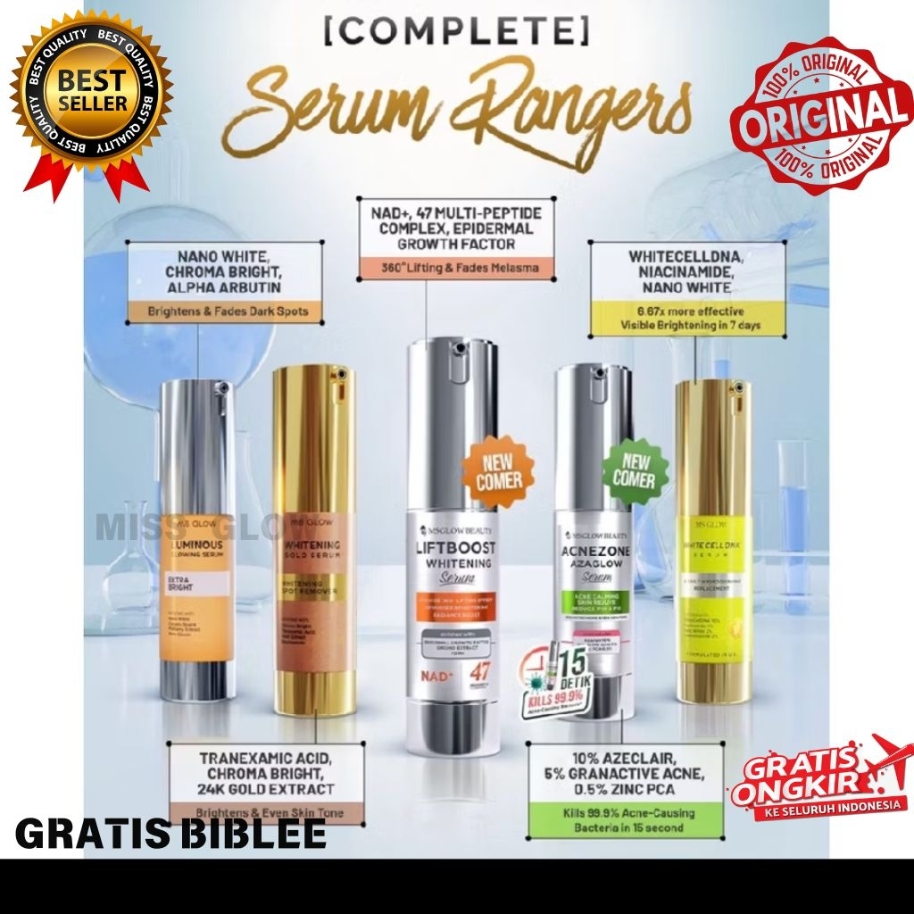 Ms Glow Serum Wajah Serum Luminous Serum Acne Serum Ms Glow