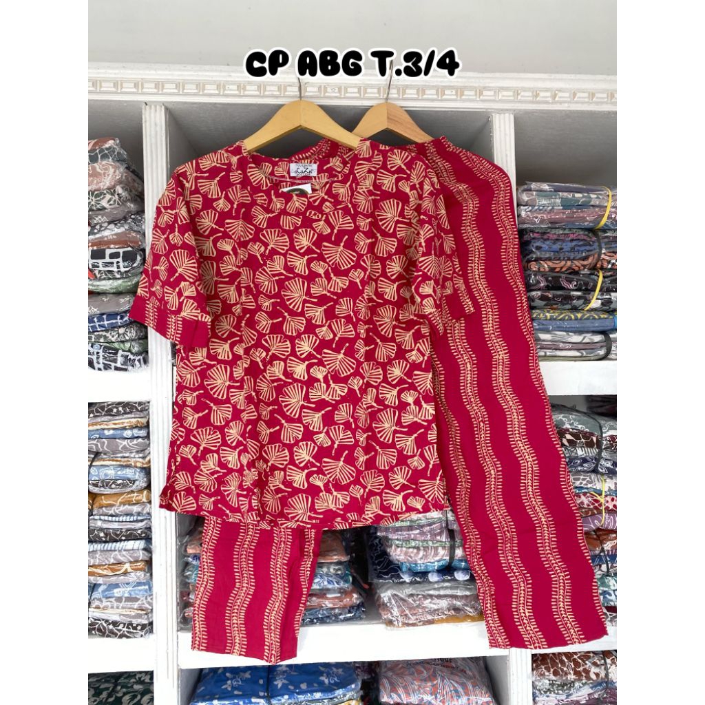 LUZA ~ Setelan ABG Tangan 3/4 Celana Panjang by Batik Luza| Oneset