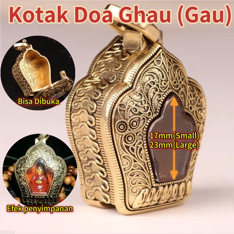 Liontin Kotak Kuningan  Gawu Box Gaya Tibet Nepal  Bisa Dibuka untuk Penyimpanan Jimat  Aksesoris Ka
