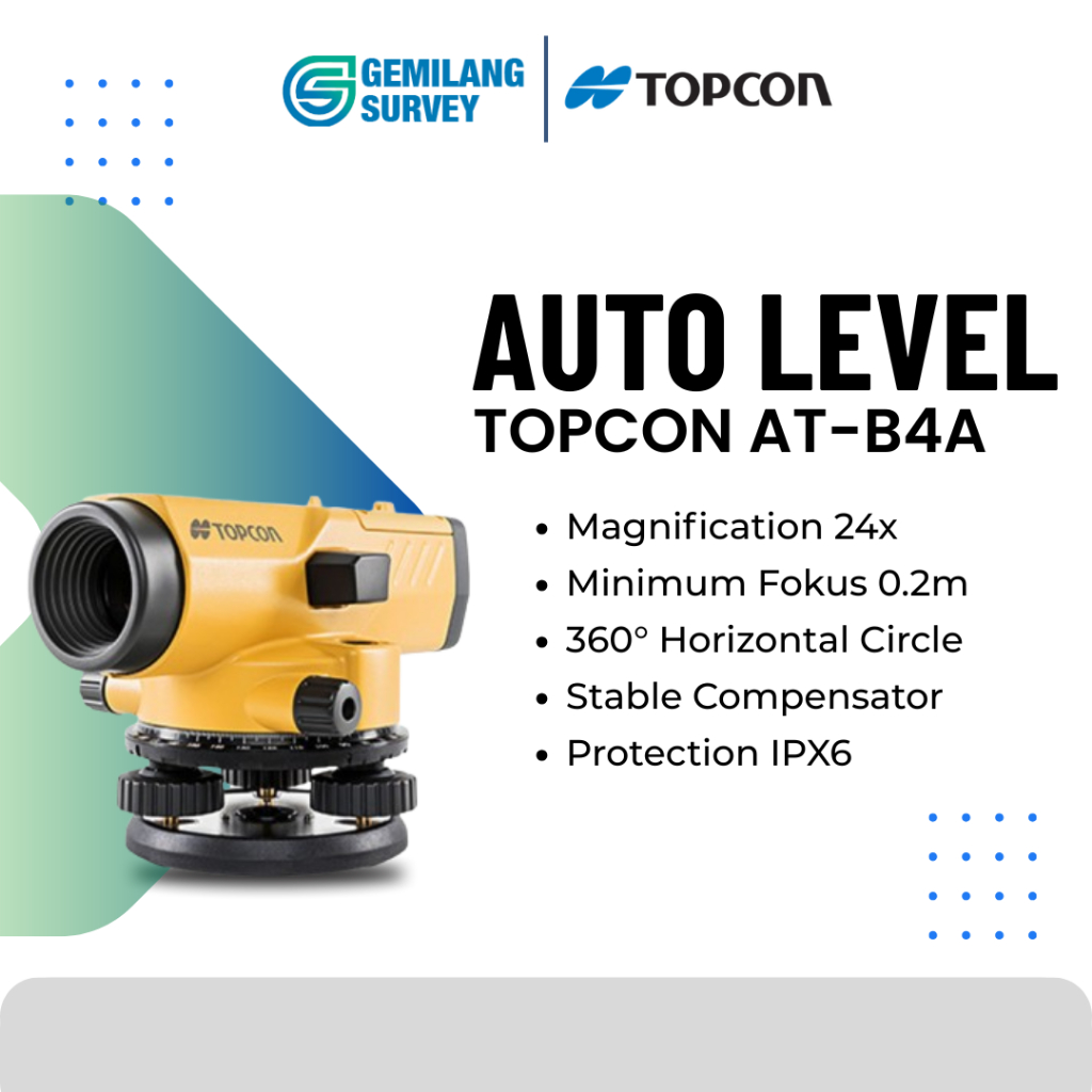 Waterpass Topcon AT-B4A / Autolevel Topcon AT-B4A Bekas Murah