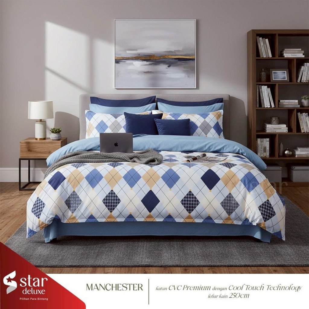 Sprei katun star collection motif manchester (asyha)