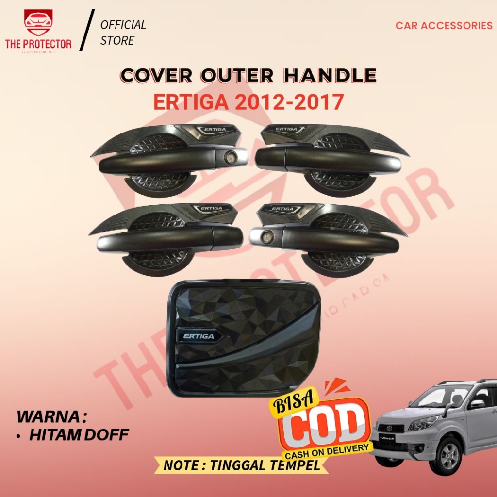 ERTIGA OLD Paket Cover Outer Handle Tank Cover HITAM CARBON 2012-2017 Aksesoris Mobil Pegangan Pintu