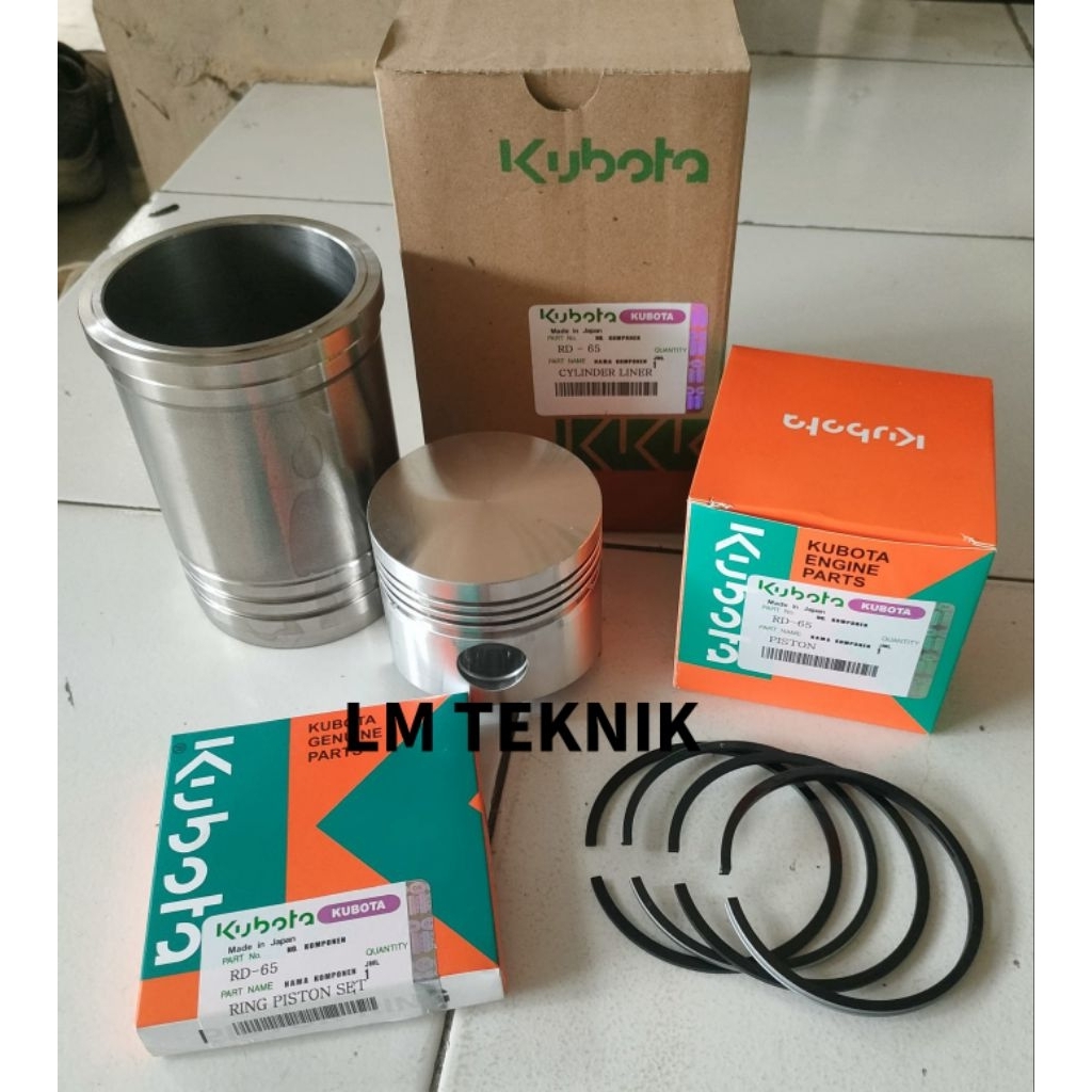 LINER BORING + PISTON + RING RD65 (80mm) KUBOTA DIESEL