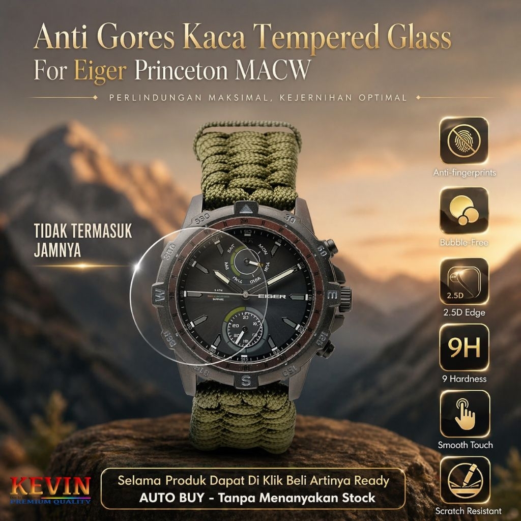 Tempered Glass Eiger Princeton Macw - Anti Gores Kaca Pelindung Layar Screen Guard