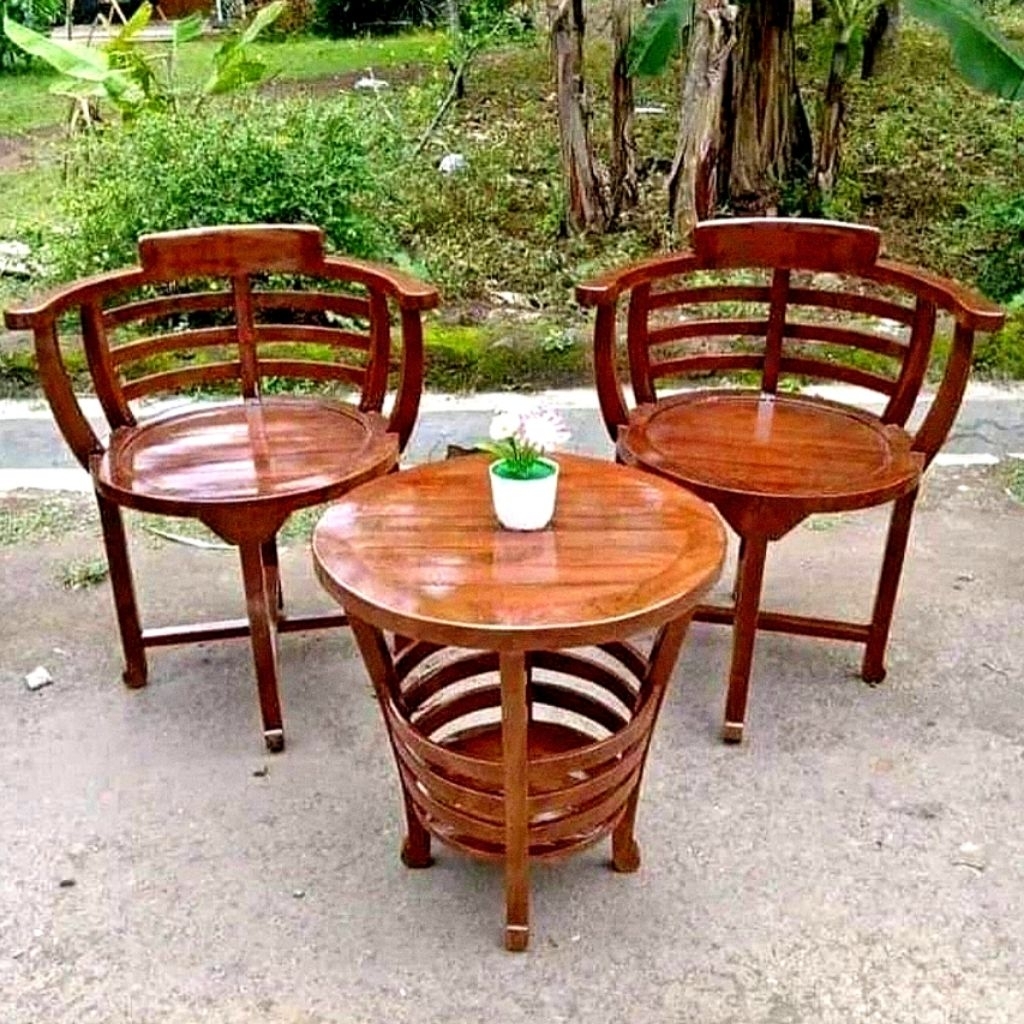PROMO  SET TERAS TELUR KURSI TERAS 2 Kursi+1 meja