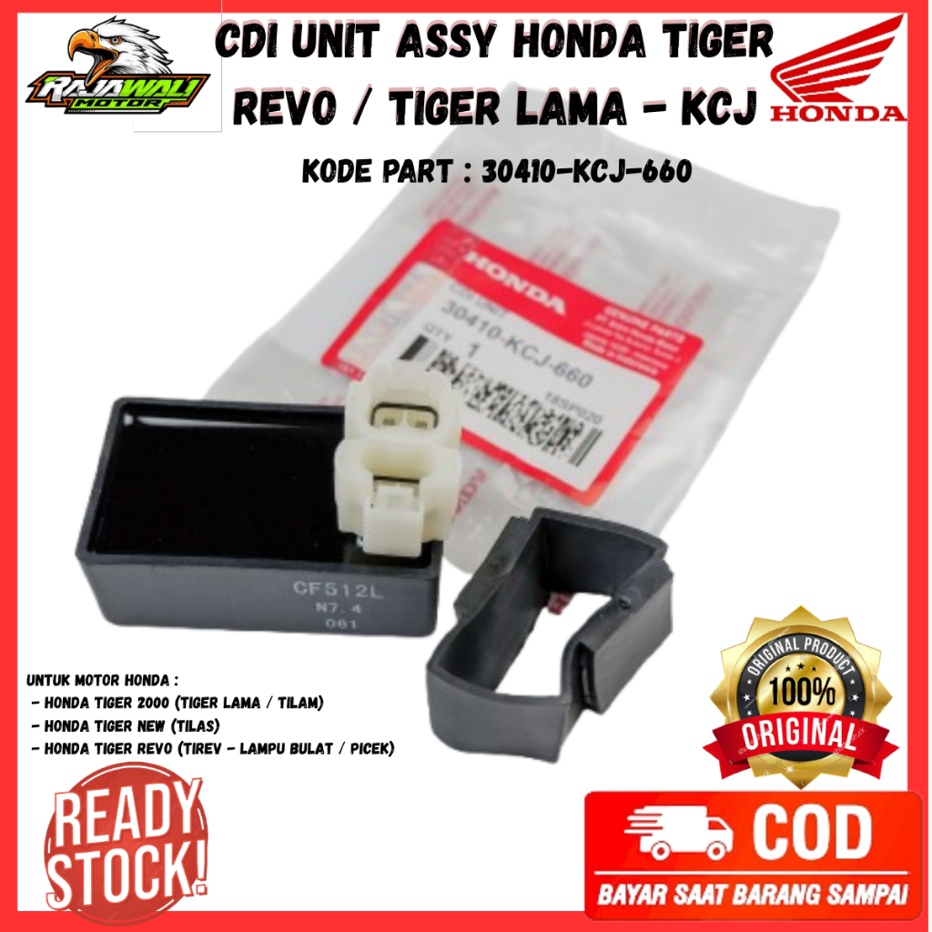 CDI Unit Assy Honda Tiger & Tiger Revo + Karet Pegangan 30410-KCJ-660 Original
