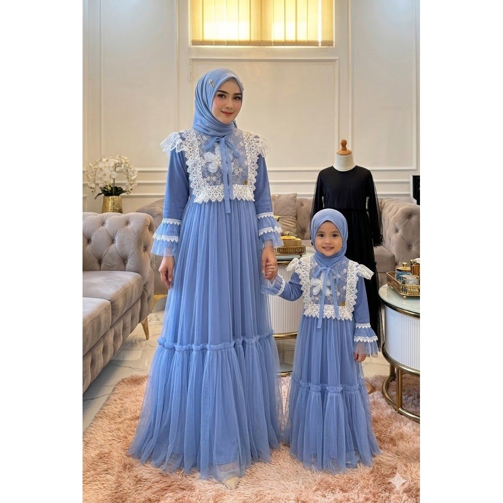 AINUN dress // Gamis anak perempuan// Gamis couple keluarga// Baju gamis wanita Terbaru // gamis ana