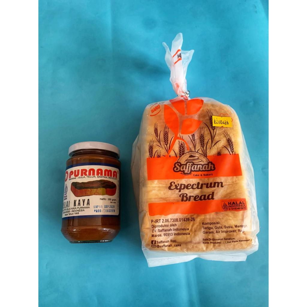 PAKET JAJANAN (ROTI TAWAR + SELAI KAYA 350 GRAM)-HALAL ROTI TAWAR