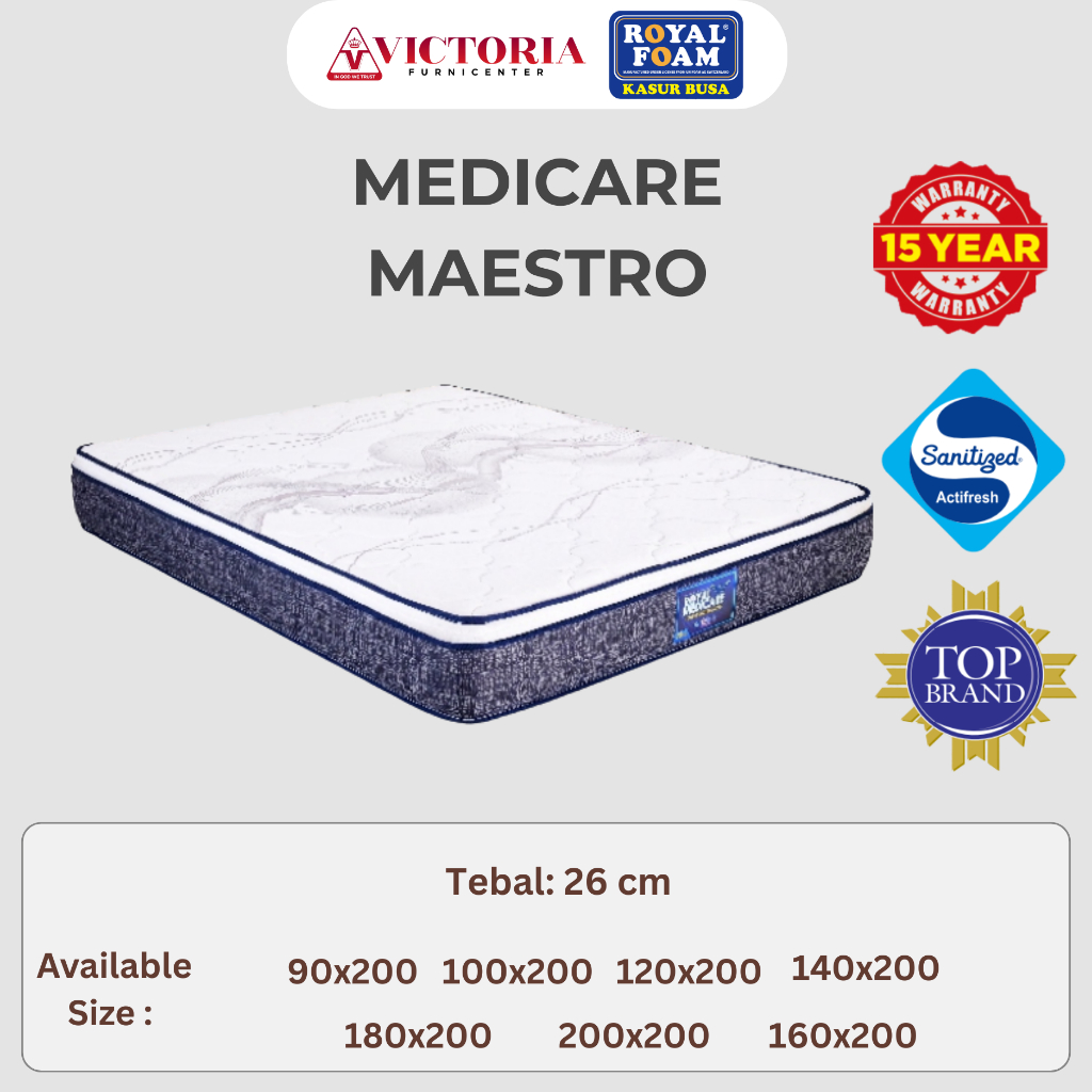 Royal Foam Medicare Maestro 160 x 200 160x200 Kasur Saja Mattres Only
